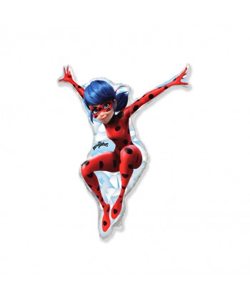 GLOBO FOIL 33" SILUETA MIRACULOUS LADYBUG