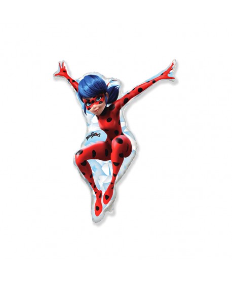 GLOBO FOIL 33" SILUETA MIRACULOUS LADYBUG