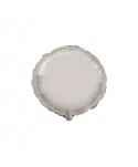 GLOBO FOIL 18" REDONDO PLATA BLISTER R.734