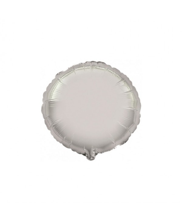 GLOBO FOIL 18" REDONDO PLATA BLISTER R.734