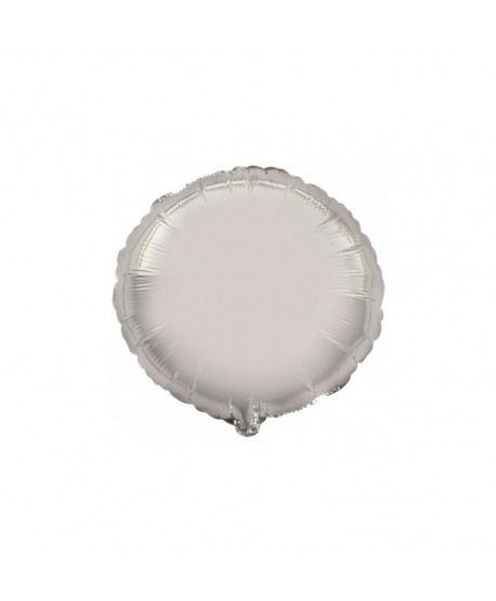 GLOBO FOIL 18" REDONDO PLATA BLISTER R.734