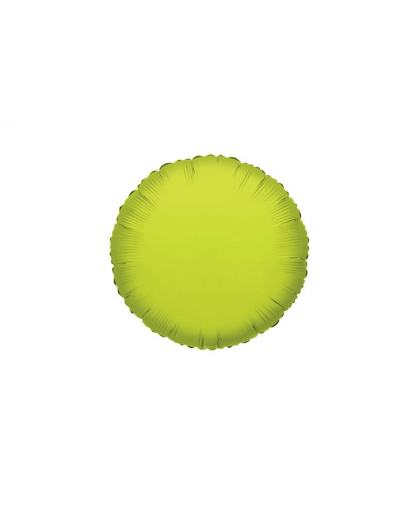 GLOBO FOIL 18" REDONDO AMARILLO LIMON  BLISTER R.7