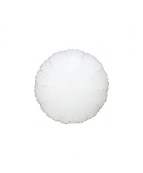 GLOBO FOIL 18" REDONDO BLANCO BLISTER R.991