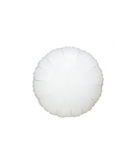 GLOBO FOIL 18" REDONDO BLANCO BLISTER R.991