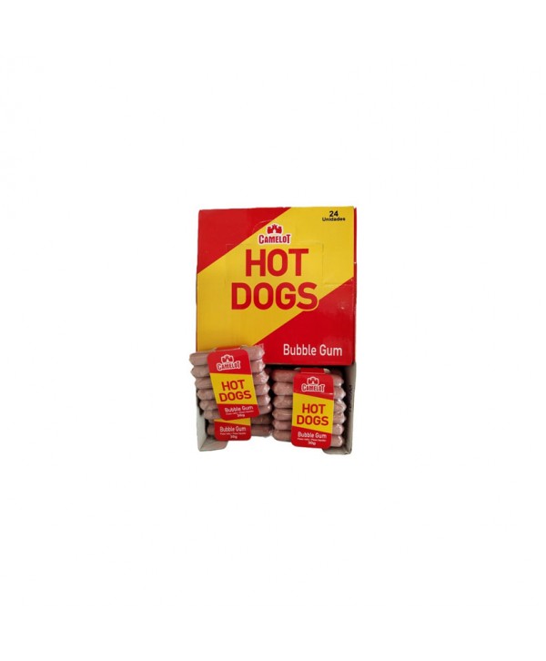 HOT DOGS BUBBLE GUM 24X30GR.