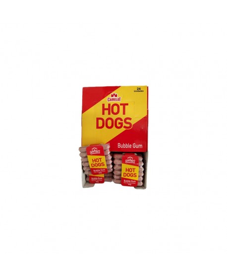 HOT DOGS BUBBLE GUM 24X30GR.