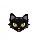GLOBO FOIL 28" FIGURA CABEZA GATO NEGRO