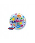 GLOBO BUBBLES 22" HAPPY BIRTHDAY