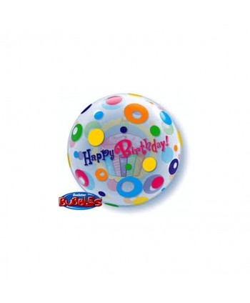 GLOBO BUBBLES 22" HAPPY BIRTHDAY