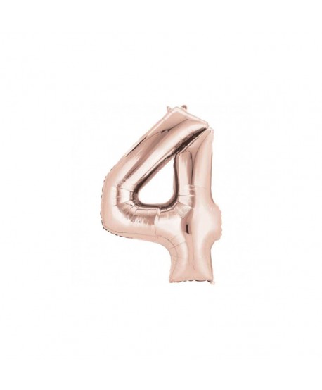 GLOBO FOIL 40" N. 4 ORO ROSADO REF.234RG