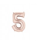 GLOBO FOIL 40" N. 5 ORO ROSADO REF.235RG