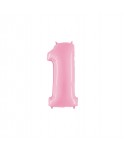 GLOBO FOIL 40" N. 1 ROSA PASTEL REF.071PP
