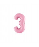 GLOBO FOIL 40" N. 3 ROSA PASTEL REF.073PP