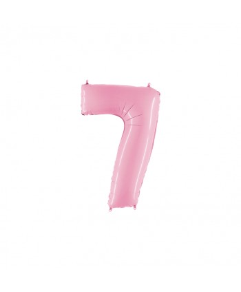 GLOBO FOIL 40" N. 7 ROSA PASTEL REF.077PP
