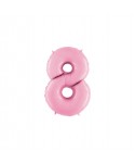 GLOBO FOIL 40" N. 8 ROSA PASTEL REF.078PP