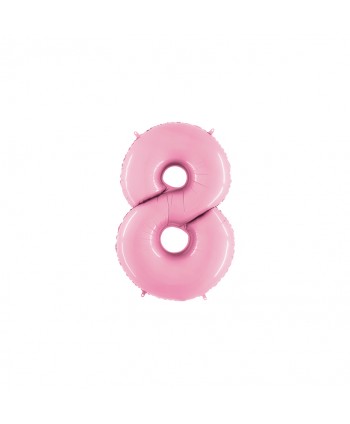 GLOBO FOIL 40" N. 8 ROSA PASTEL REF.078PP