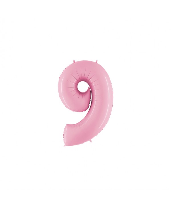 GLOBO FOIL 40" N. 9 ROSA PASTEL REF.079PP