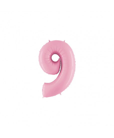 GLOBO FOIL 40" N. 9 ROSA PASTEL REF.079PP