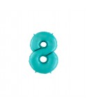 GLOBO FOIL 40" N. 8 AZUL PASTEL REF.068PB