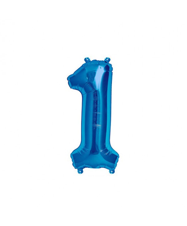 GLOBO FOIL 16" 41CM AZUL NO 1 EASY SELF SEAL