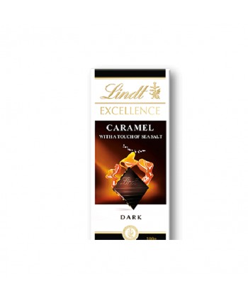 LINDT EXCELL. CARAMEL OF SEA SALT 20X100GR.