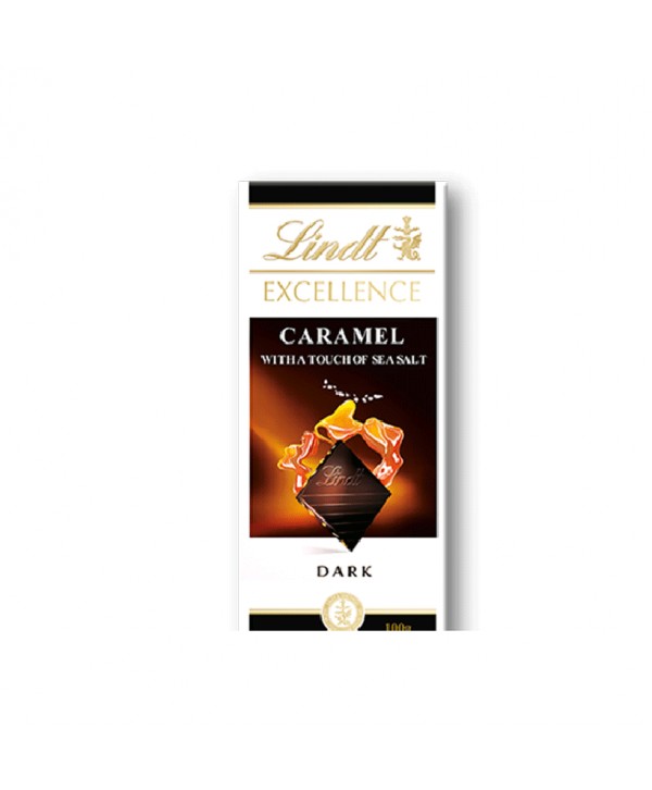 LINDT EXCELL. CARAMEL OF SEA SALT 20X100GR.