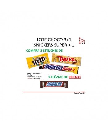 LOTE CHOCO 3+1 SNICKERS SUPER + 1 FE65J