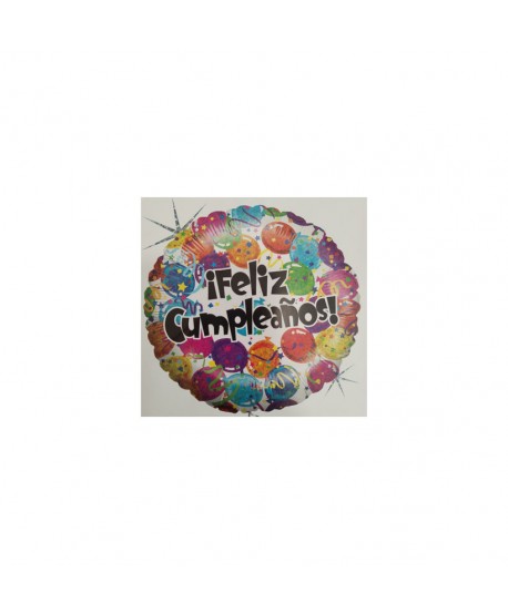 GLOBO FOIL 18" FELIZ CUMPLEAÑOS REGALOS 46CM.