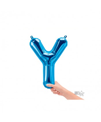 GLOBO FOIL AZUL 16" LETRA Y
