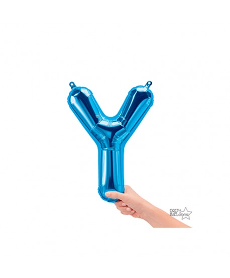 GLOBO FOIL AZUL 16" LETRA Y