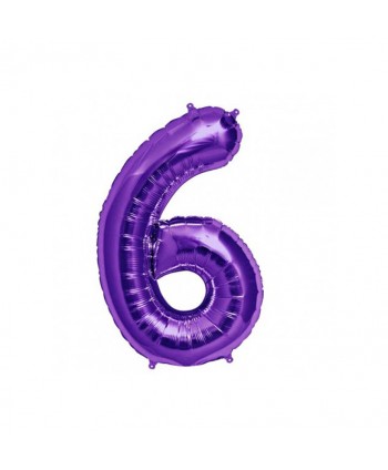 GLOBO FOIL 34" 87CM PURPURA NO.6