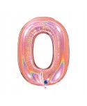 GLOBO FOIL 40" GLITTER HOLOG. ROSA-NO0
