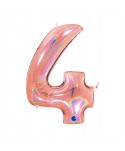 GLOBO FOIL 40" GLITTER HOLOG. ROSA-NO4