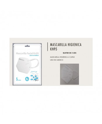 MASCARILLA FACIAL KN95 5UN.