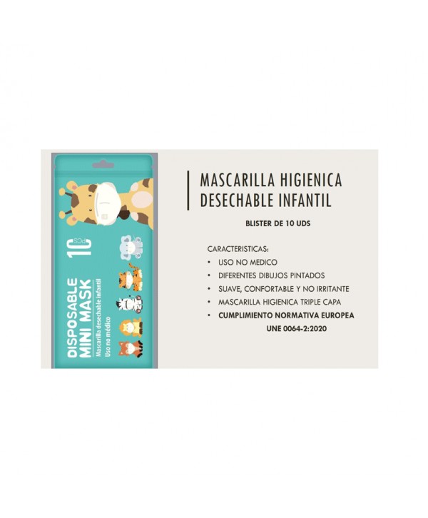 MASCARILLA DESECHABLE INFANTIL 10UN.