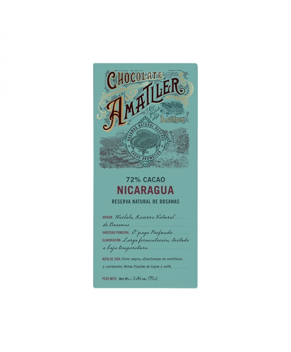 AMATLLER CHOCOLATE 72% NICARAGUA 10X70GR.