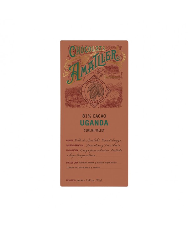 SIMON COLL CHOCOLATE 81% UGANDA 10X70GR.