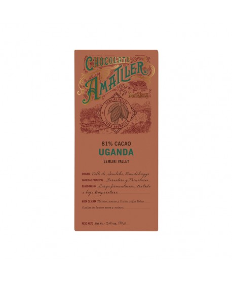 SIMON COLL CHOCOLATE 81% UGANDA 10X70GR.