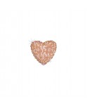 GLOBO FOIL 18" 46CM CORAZON ORO ROSA MR Y MRS