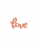 GLOBO FOIL 47" 119CM ORO ROSA  "LOVE" SCRIPT
