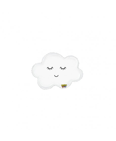 GLOBO FOIL 30" 76CM NUBE BLANCA DORMIDA