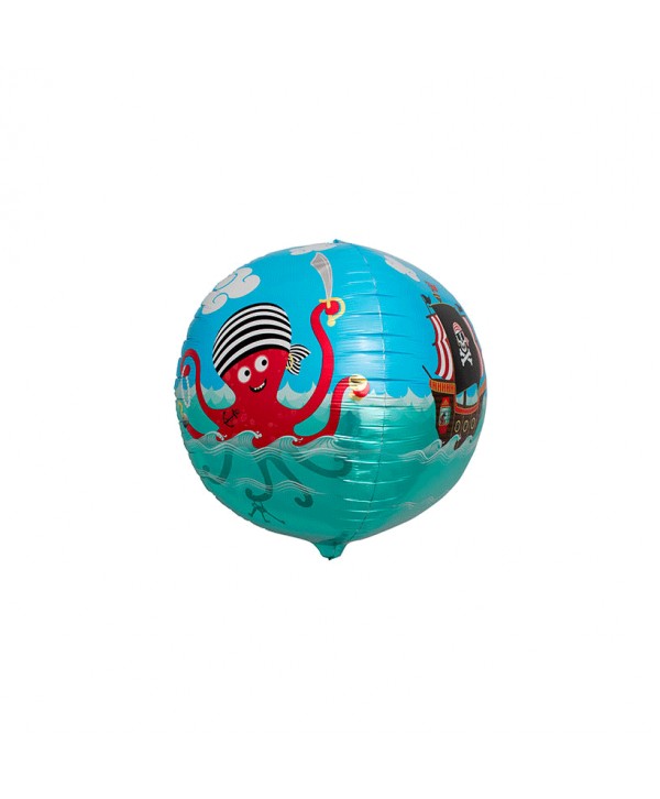 GLOBO FOIL 17" 43CM 3D ESFERA PIRATA