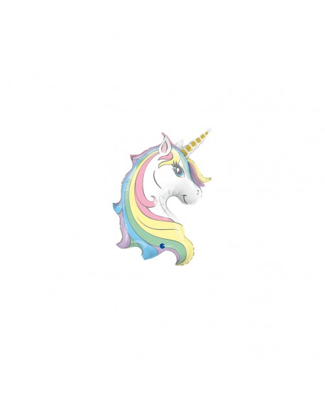 GLOBO FOIL 39" 99CM CABEZA UNICORNIO