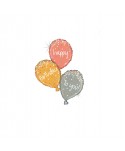 GLOBO FOIL 40" 102CM TRES GLOBOS "HAPPY B TO YOU"