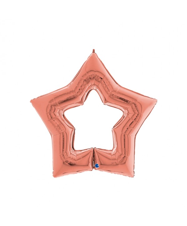 GLOBO FOIL 48" 122CM  ESTRELLA LINK ORO ROSA