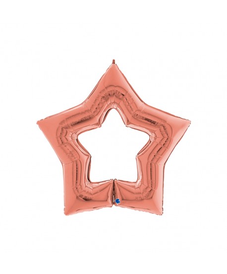 GLOBO FOIL 48" 122CM  ESTRELLA LINK ORO ROSA