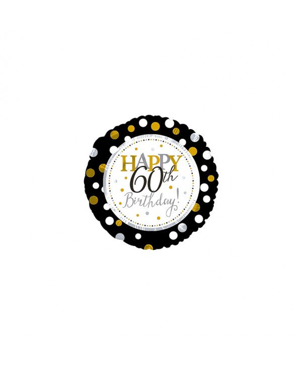 GLOBO FOIL 17" 43CM "HAPPY 60 BIRTHDAY"