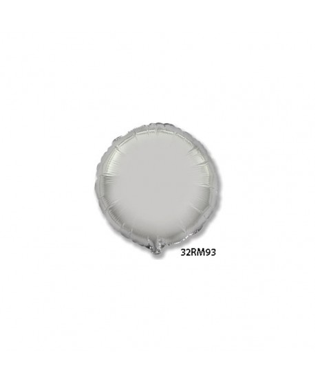GLOBO FOIL 32" REDONDO PLATA