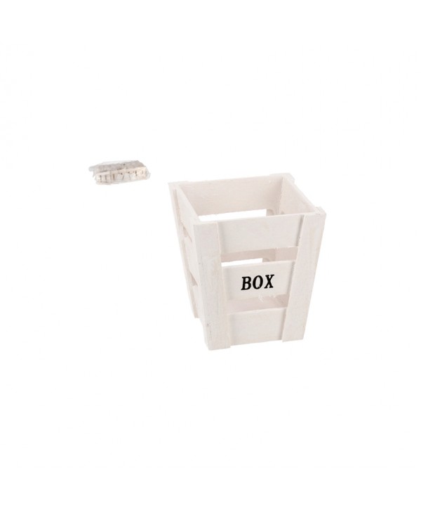 CAJA MADERA ZOE 11X11X11CM C- BLANCO