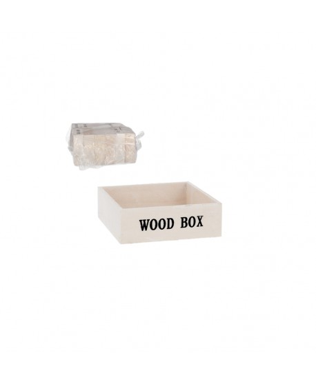 CAJA MADERA ZOE 15X15X5CM C - BLANCO